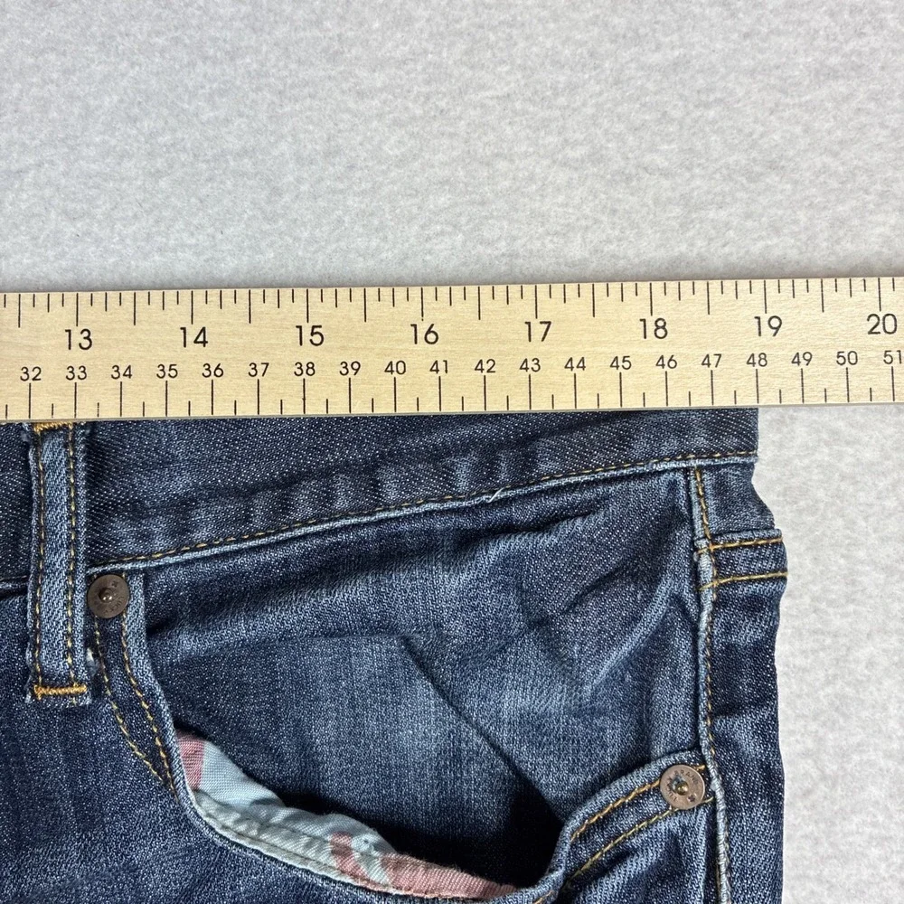 Lucky Brand Men's 410 Athletic Fit Blue Denim Jeans Size 36x32 Whiskering Fade